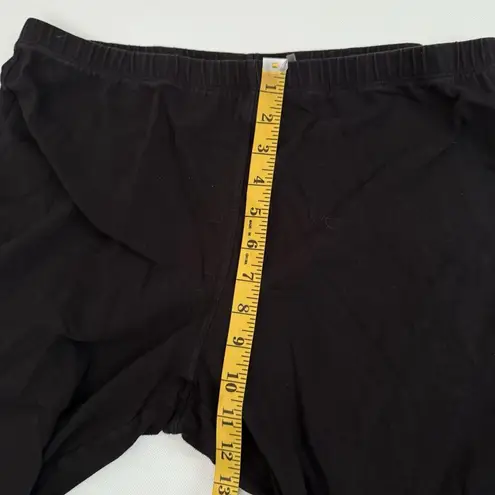 Soft Surroundings Womens Pants Large Black Pull On Capri Ruched Stretch Casual