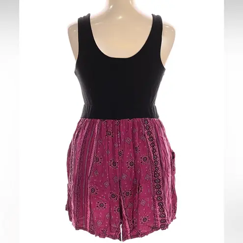 Torrid  Black & Pink Southwestern Aztec Western Boho Print Romper Plus Size 1X