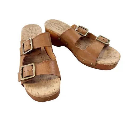 Kork-Ease NEW Saffron Slide Clog Sandal Brown Terra Size 9