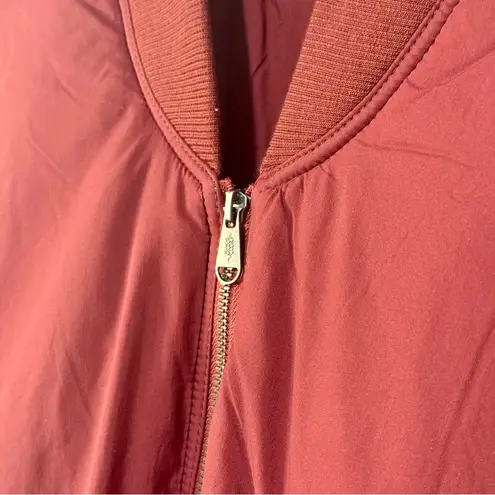 Free People Movement Oxblood Red Midnight Moon Solid Oversized Bomber Size XS