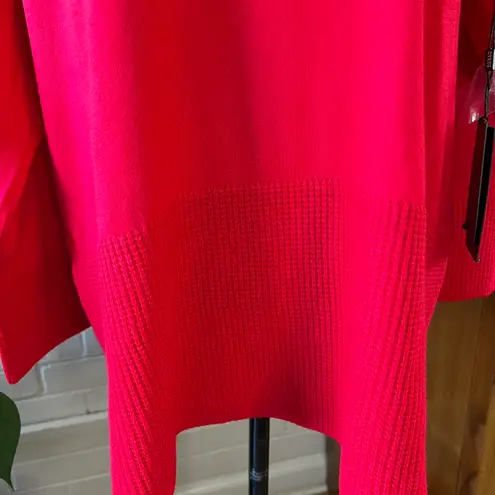 Cyrus Red Cowl Neck Hi Low Sweater