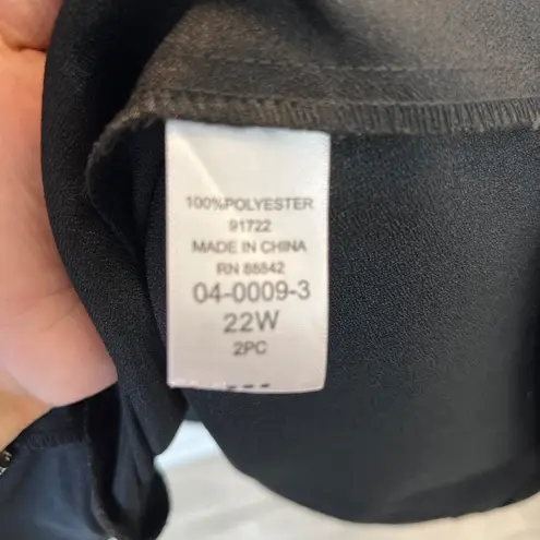 PLUS SIZE Fit And Flare Jacket Suit Dress PERFECT SHAPE 2PC Black