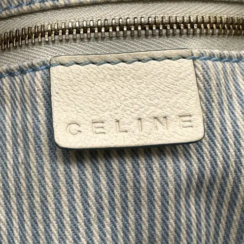 
Celine Blue/White Monogram Canvas and Leather Satchel