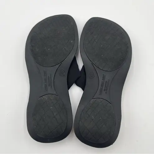 Lower East Side Vintage Women’s 8.5 Black Thong Platform Sandals Stretchy Shoes