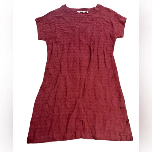 Soft Surroundings Women’s Wine Red Linen Cotton Gauze Dress Sz XS Minimalistic