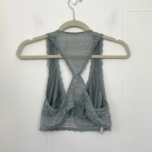 Victoria's Secret Victoria’s Secret Sage Green Lace Racerback Pullover Bralette ~ Women’s Size L