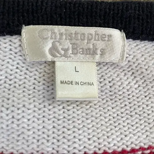 Christopher & Banks Christoper & Banks American Flag Cardigan Sweater L