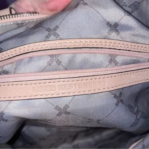 Aimee Kestenberg QVC Feel The Energy Pink Leather Satchel Crossbody Tote Purse