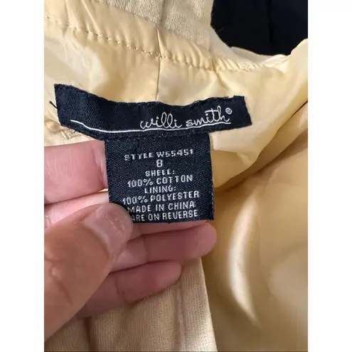 Willi Smith Beige Cropped Ruffle Collar Jacket Size 8