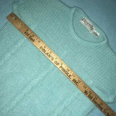 CLOVELLY By Zachary Belil silk angora blend knit sweater short sleeves size S