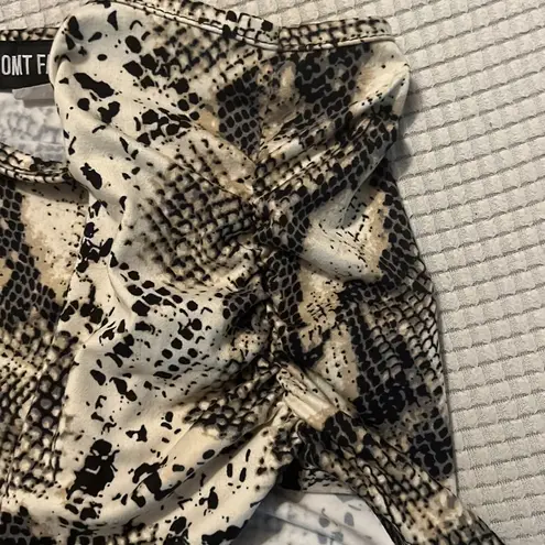snake print crop top