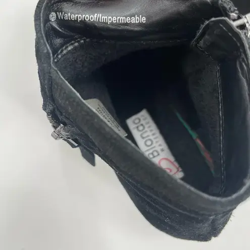 Blondo Boots Size 8 Isaac Waterproof Suede Black Heeled Ankle Winter Fall Casual