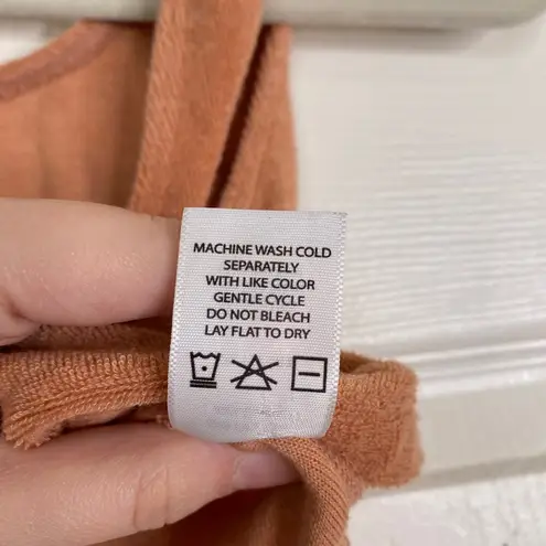 BARRY'S x Year of Ours Camel Terry Bralette Vacation Short Set Size Small Lounge Orange