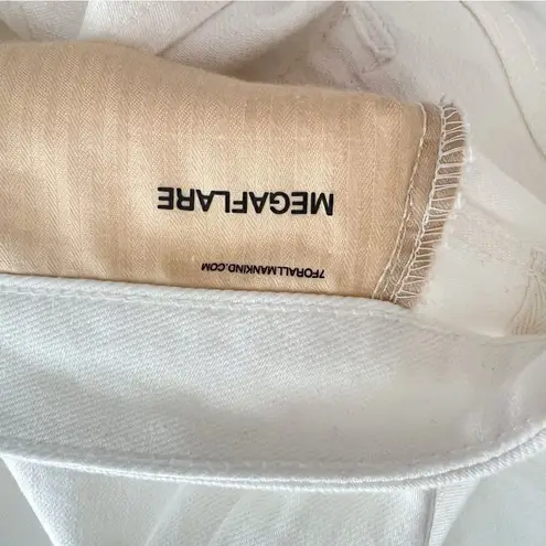 7 For All Mankind NWT  Mega Flare Jeans in Clean White Sz 30 thumbnail 14