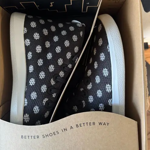 Allbirds Tree Toppers High Top Sneakers Black White Polka Dot US 13 EU 45-46