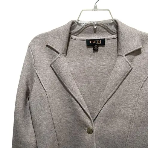 Truth by Republic Viscose Blend Sweater Jacket Blazer Cream Size Medium