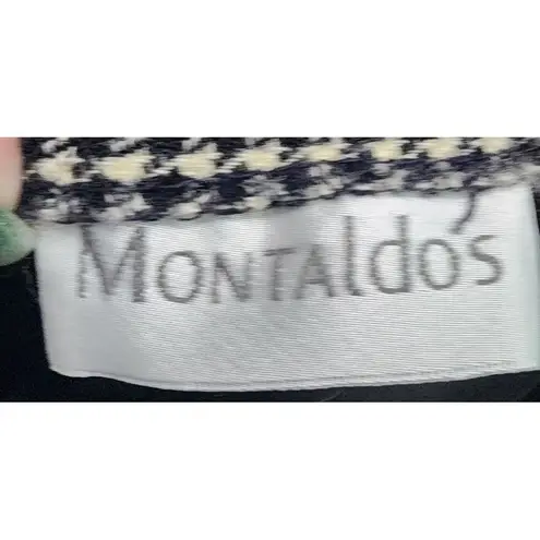 Montaldo's Houndstooth Pattern High Waist Pleated Trousers Black White sixe Size 26