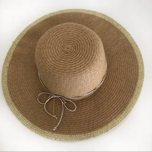 Scala PRONTO Paper Straw Wide Brimmed Hat Tan Beige