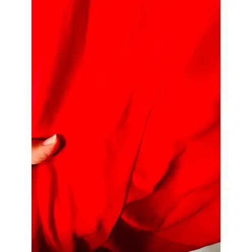 Nookie Red Jersey Squareneck Sheath Harley Structured Shoulders Mini Dress S