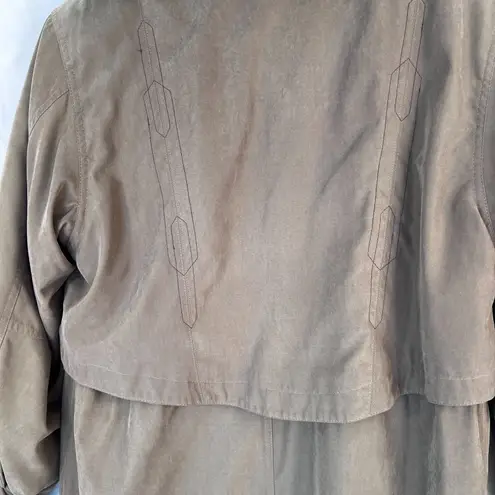 VTG Fleet Street Hooded Insulated (Liner) Classic Trench Coat Brown Size 8P