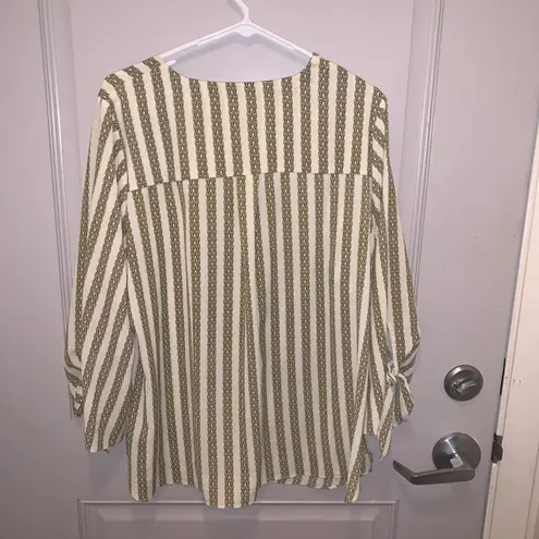 Michael Kors  Equestrian Long Sleeve Blouse Size 1X