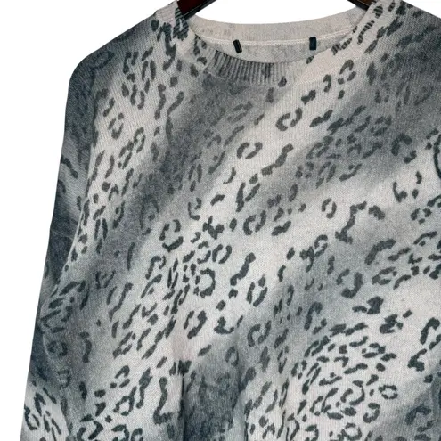 360 Cashmere Skull Cashmere / Roxie Leopard Sweater size Large