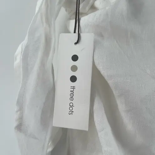 Three Dots Skirt Size Extra Large Linen Tie Skirt White Stretch Waist Casual NWT