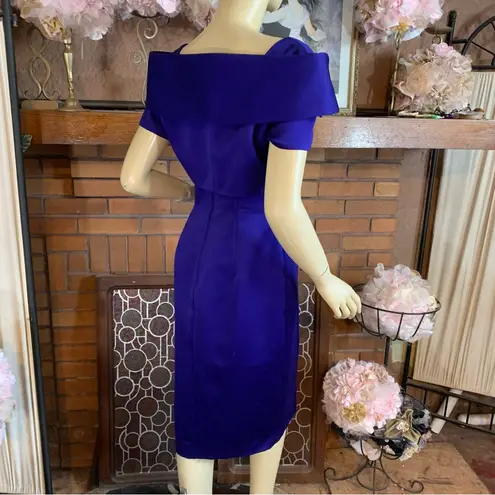 Alex Evenings VINTAGE 1990'S ELECTRIC PURPLE/BLUE COCKTAIL DRESS & BOLERO SET 6
