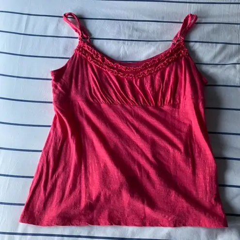 INC pink tank top with frill detailing Size undefined