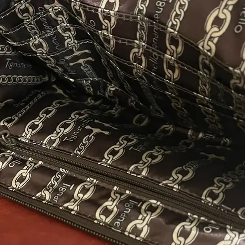 Tignanello Red And Brown Crossbody Purse