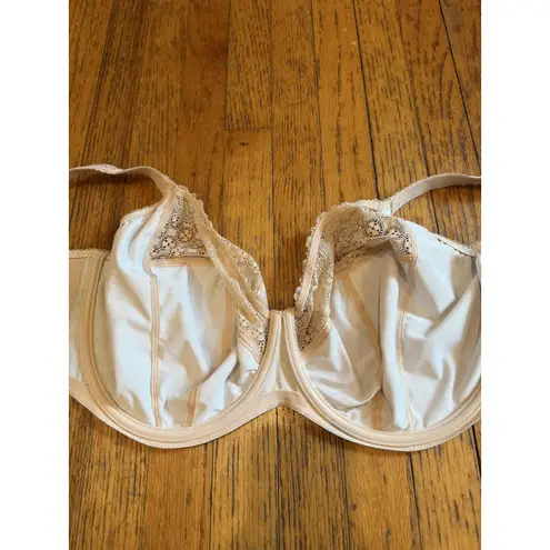 Elomi Kim Bra Womens 38J Beige Cafe Au Lait Underwire Unlined Lace EL4340CAL Size undefined