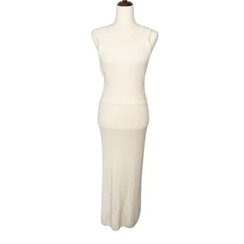 ALC Frank A.L.C. Caleb Cross Back Ivory Knit Midi Dress Size XS NWT