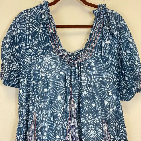 Free People  JET SET MINI DRESS IN INDIGO COMBO SIZE XS