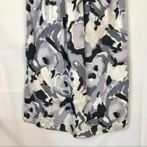 Susana Monaco Purple & Gray Strapless Rose Floral A-Line Maxi Dress 2