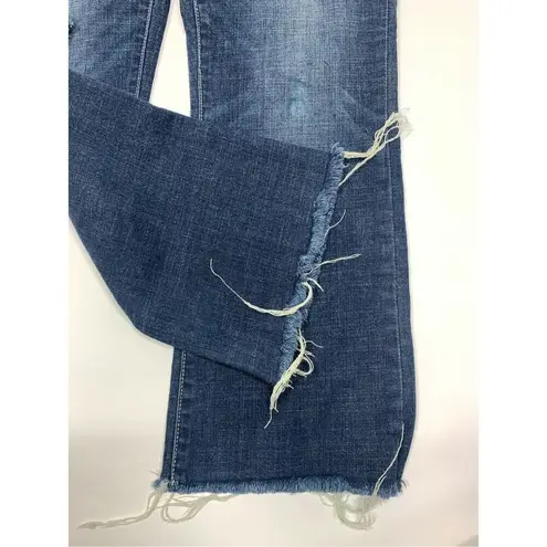 Liverpool Jeans Company Liverpool The Crop Flare Denim Blue Jean Size 6/28