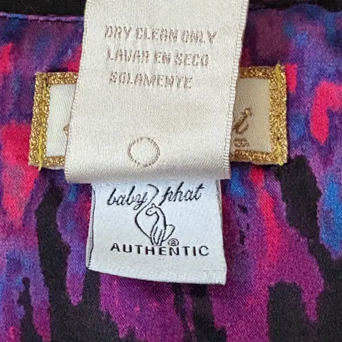 Baby Phat Dress Tie Dye Sleeveless Party Cocktail Dress S Y2K Logo