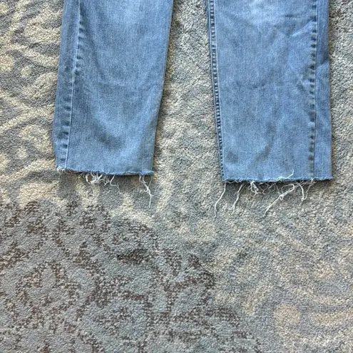 Claé The Label Frayed Cross Over Fly Jeans Blue Small Size undefined