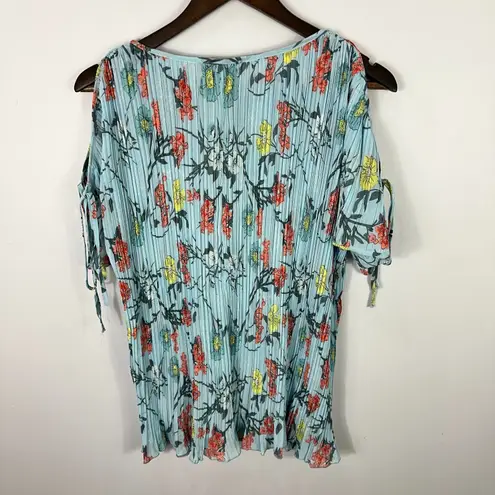 Suzanne Betro Suzanne Betro M Floral Pleated Blouse Top Boho Cottagecore Fairy Romantic NWT