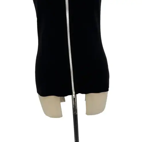 Capsule 121‎ The Star Vest Black Ribbed Knit Tank Top Zip Front Size Small