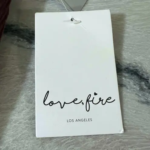 Love Fire Corduroy Coveralls Dress Brown Size XS