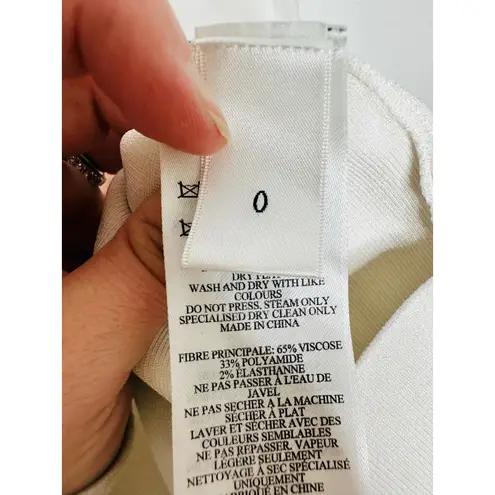 Victoria Beckham White Bandage Front Cutout Midi Dress Womens size 0