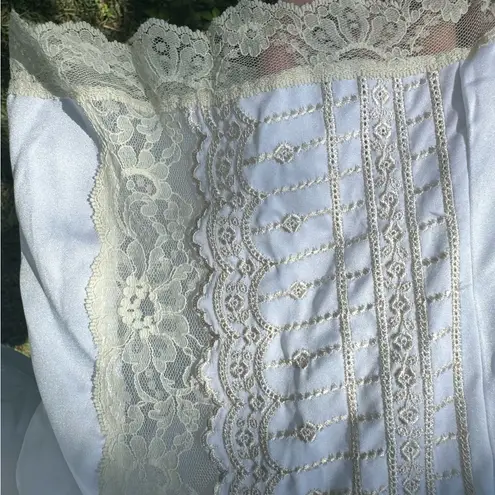 Victoria’s Secret Gold Label Union Made 1970s Peignoir Bridal Set Size Small White