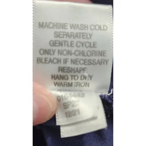 Garnet Hill Women's Purple Dot Textured 3/4 Sleeve Blouse Top Size M