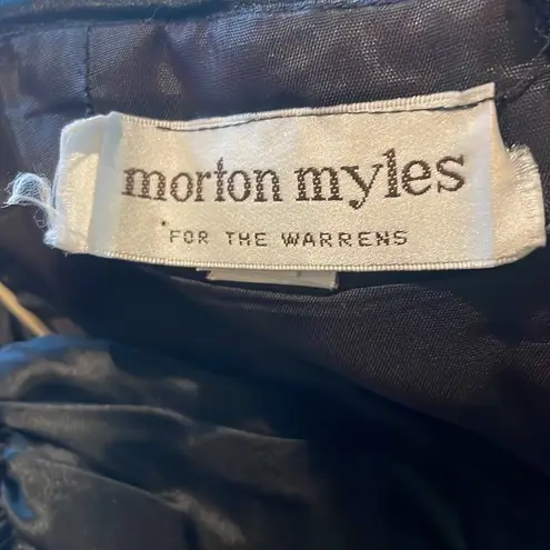 Vintage Morton Myles 80's Big Bow Strapless Gown in Black Size 0