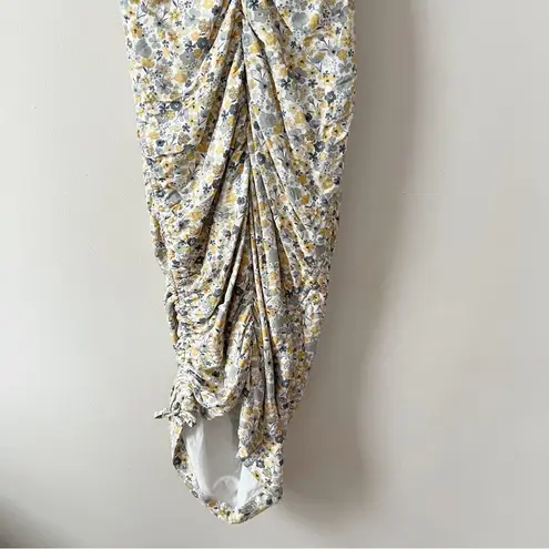 Bardot Mini Dress Cindy Sweetheart Neck Yellow Floral Print NEW Size XS/4