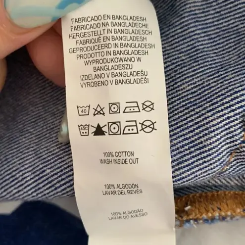 Primark Primary Denim & Co Distressed Blue Denim Shorts Size 4