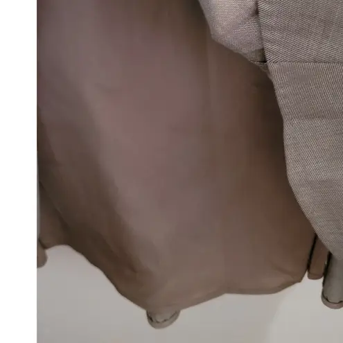 Max Mara Fazio Wool Silk Blend Flared Hem Dress Gray Beige 10