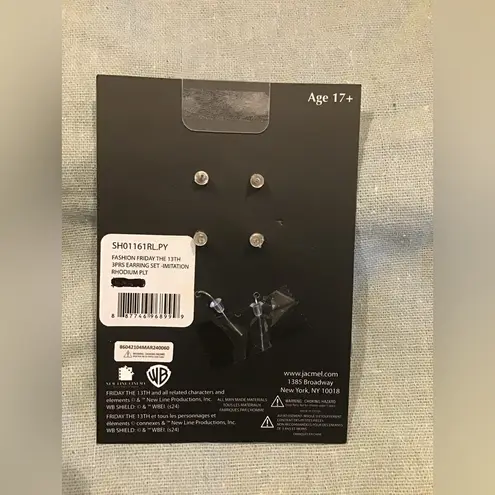 Friday the 13th jason 3 piece earrings