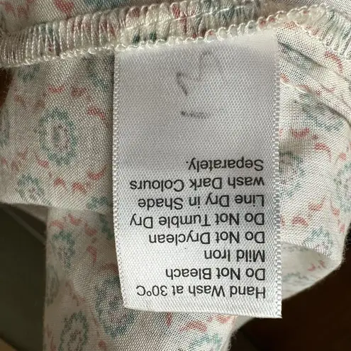 Melange Sleeveless Tunic Top Small | Boho Floral Geometric Ethnic Print V