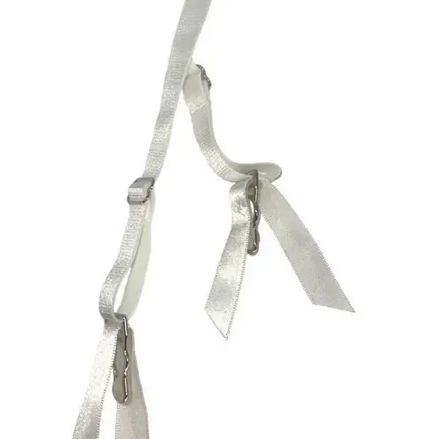 Rhonda Shear Womens Laced Sweetheart Neckline Bustier Bra Cream Size Large